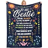 Bestie Gifts for Women, Bestie Birthday Gifts for Women, Bestie Best Friend Throw Blanket, Birthday Gifts for Woman Friendship, Best Friend, Soul Sister, BFF, Long Distance Gift Going Away