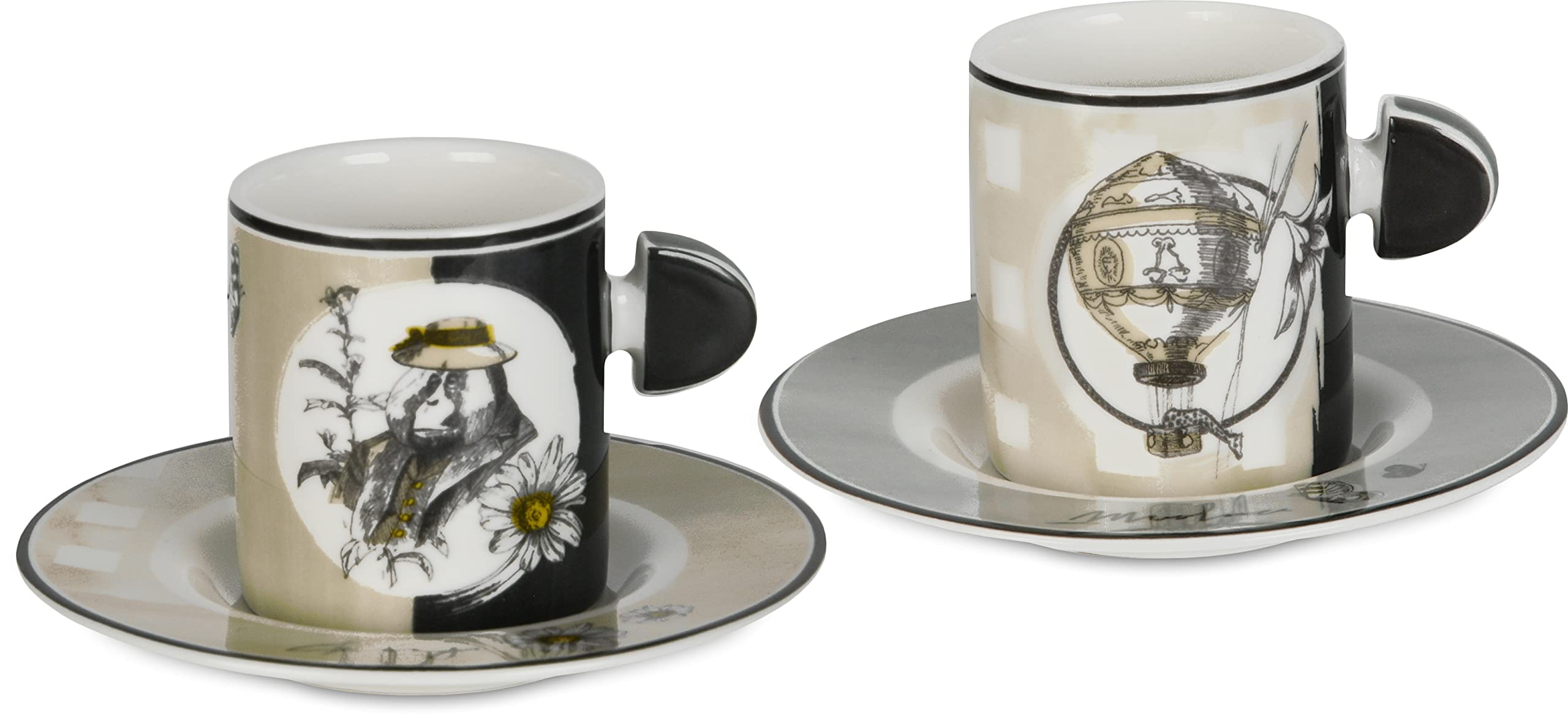 Baci Milano Urban. 2 Coffee cups and Saucers