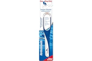 One Drop Only Tongue Cleaner Professional Deluxe 1 Count – Tongue Brush & Scraper for Tongue Coating Removal and Fresh Breath