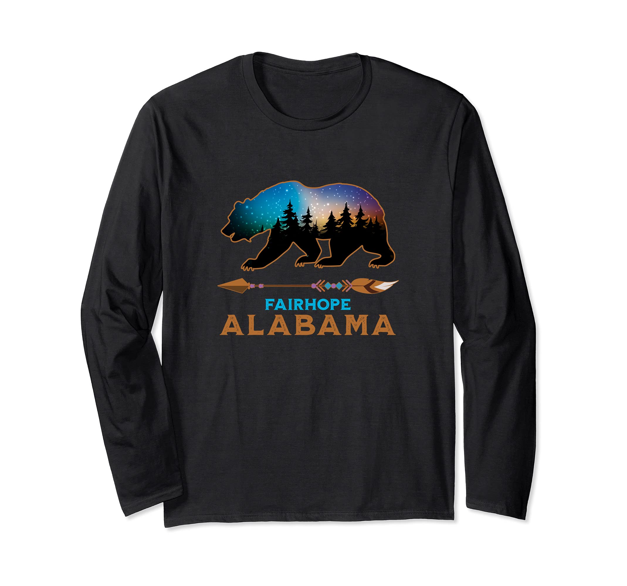 Fairhope Alabama USA American Black Bear Vacation Souvenir Long Sleeve T-Shirt