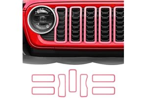 RT-TCZ Front Grille Inserts Grill Decoration Exterior Accessories Compatible with Jeep Wrangler JL JLU & Gladiator JT 2024+,Pink