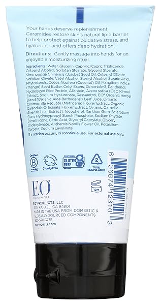 EO, HAND CREAM UNSCENTED, 2.5 FL OZ