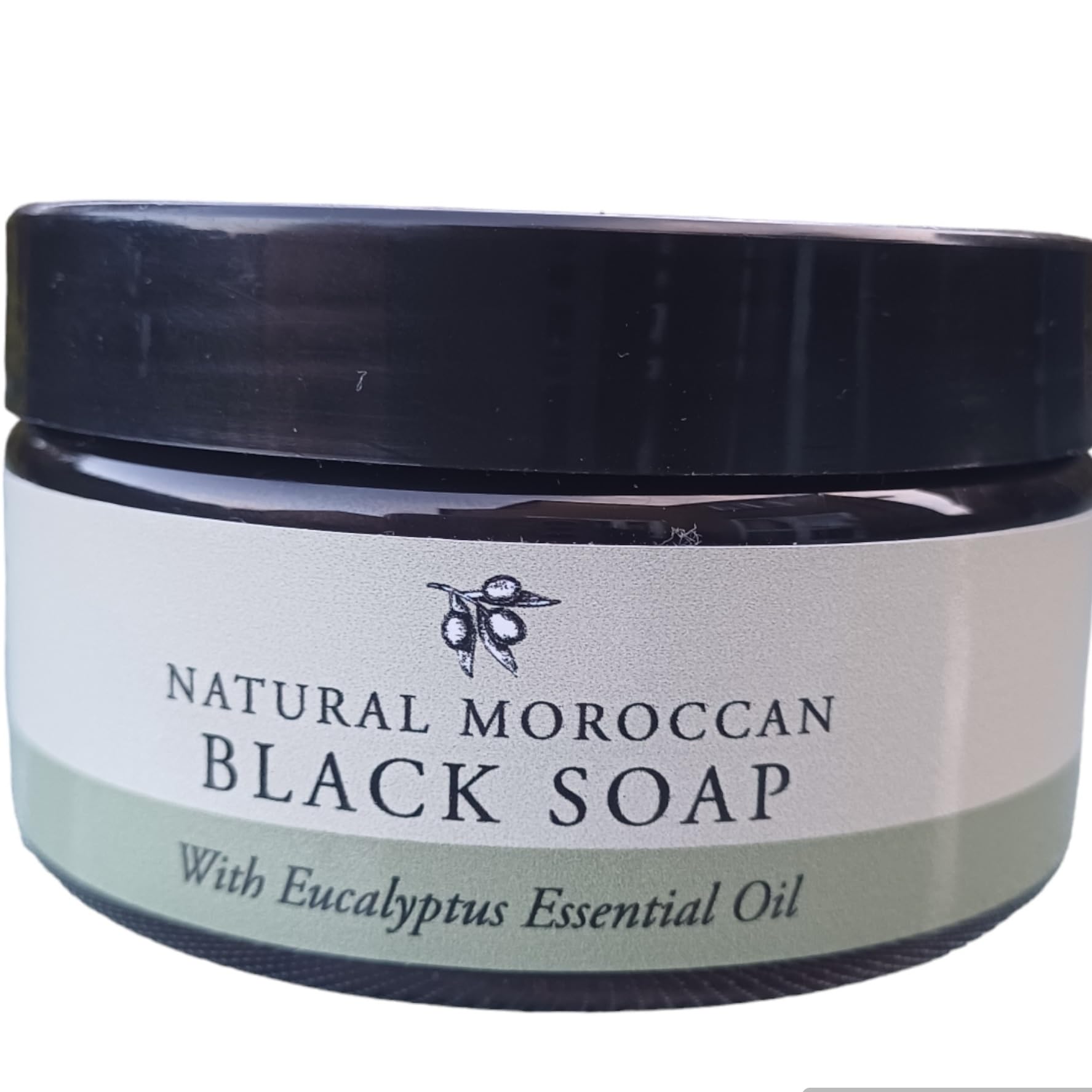 Moroccan Exfoliating Black Soap Infused With Eucalyptus Oil - Made For Face And Body - Dead Skin Remover Or For Various Bath Scrubs & Body Treatments