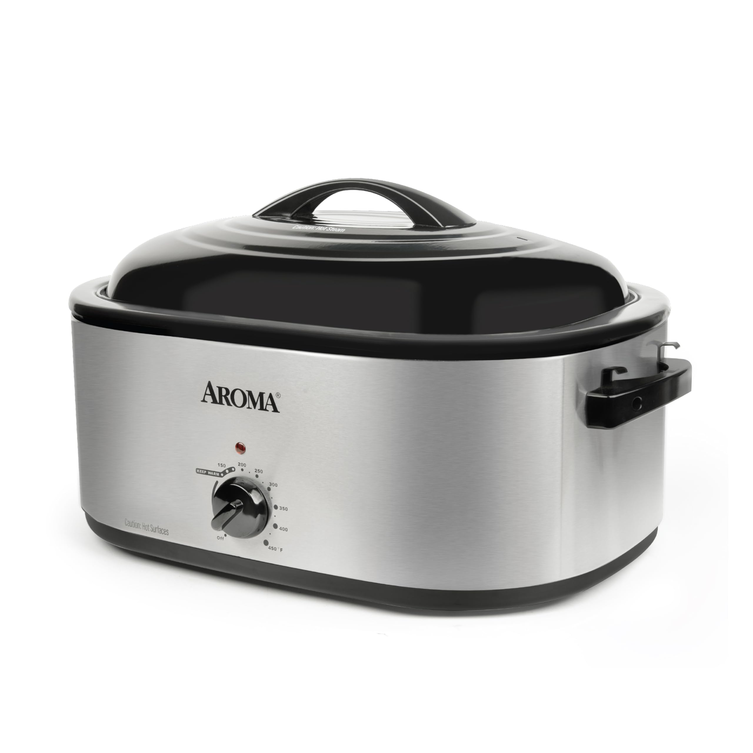 Photo 1 of ***POSSIBLY FOR PARTS UNKNOWN DAMAGES *** AROMA 22Qt. Roaster Oven with self basting lid stainless steel