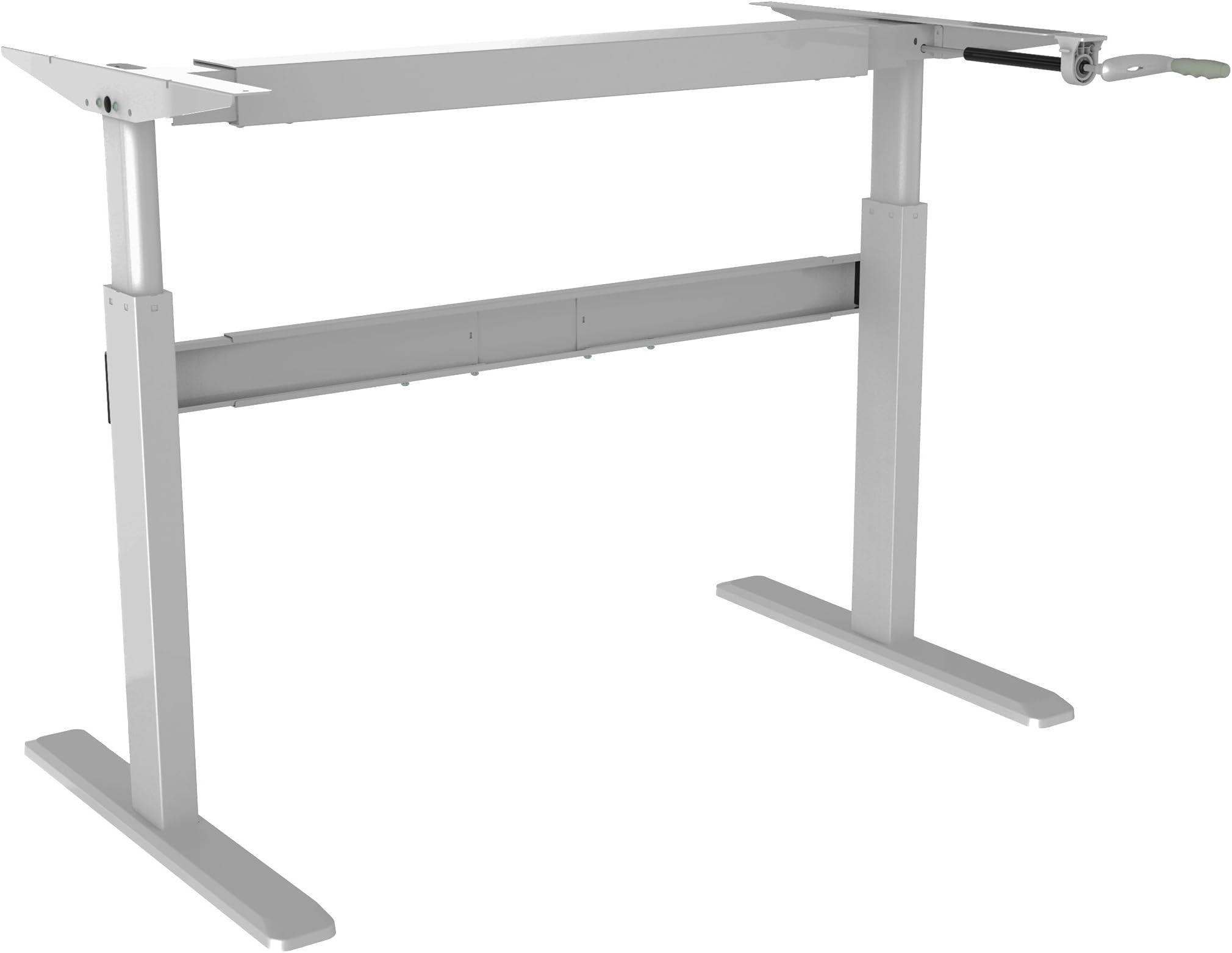 Homevision Technology Cranked Sit-Stand Desk Frame, White (TYDS14012)