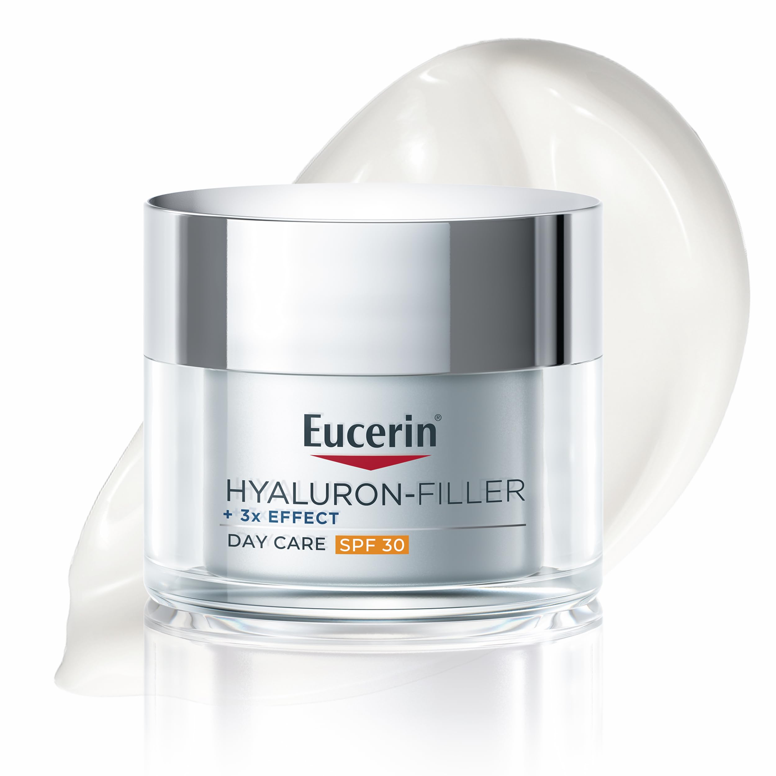Eucerin Hyaluron-Filler Day Cream SPF 30 50ml, Anti-Wrinkle SPF Face Moisturiser for Refined Skin, Nourishing Triple-Effect Anti Ageing Face Cream with Hyaluronic Acid