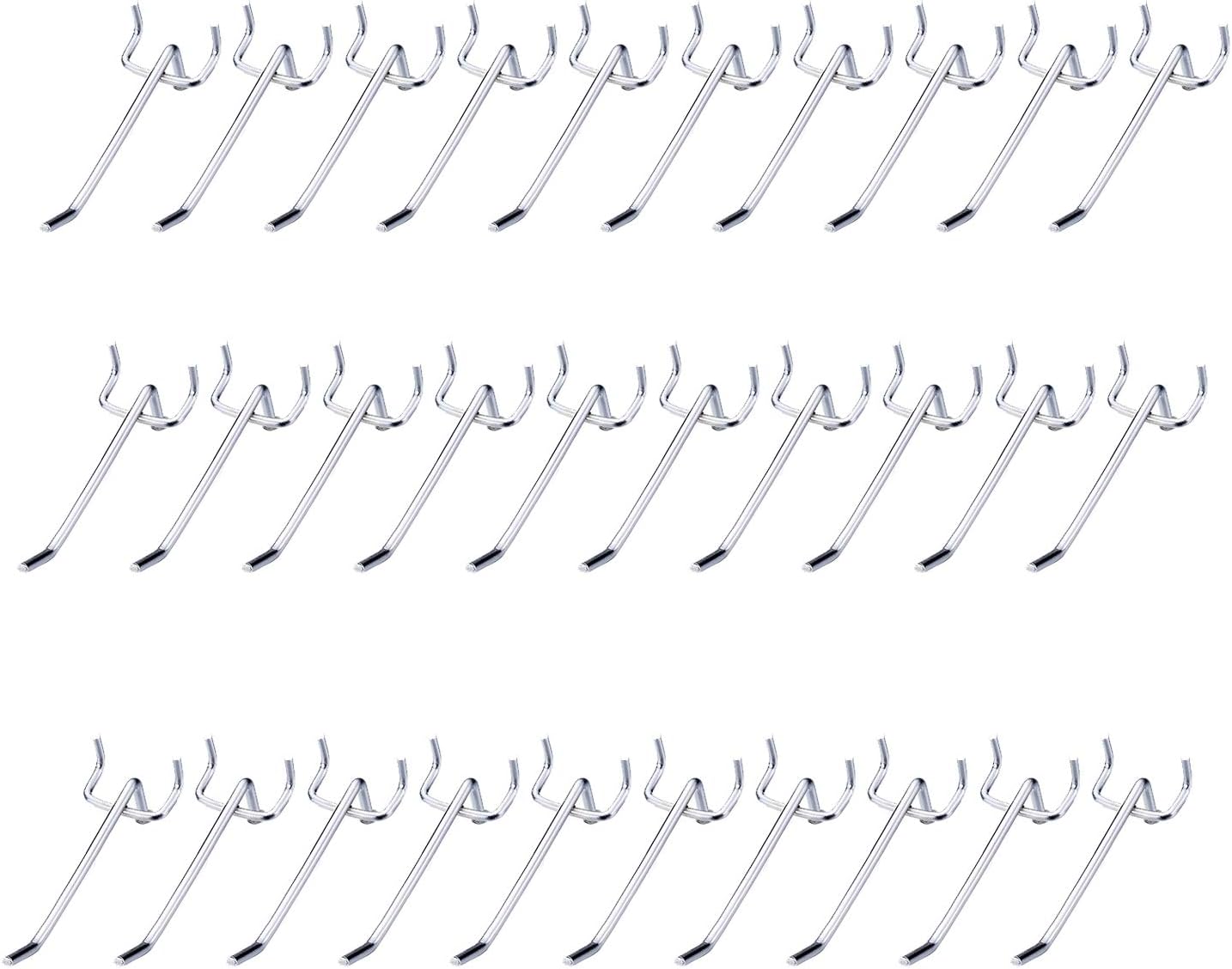Metal Pegboard Hooks 100mm Pegs for Pegboard 1/4 Pegboard Hooks Heavy Duty Set of 30