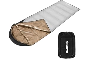 MHTD 14°F ~ 46°F SGS Certified Cotton Canvas Sleeping Bag, Heavy Duty All Season Waterproof, with Premium YKK Zipper, Portabl