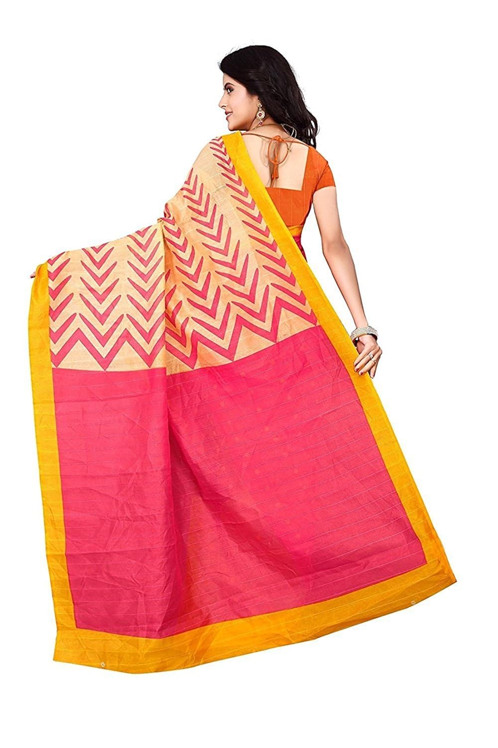 om sai latest creation saree with blouse piece