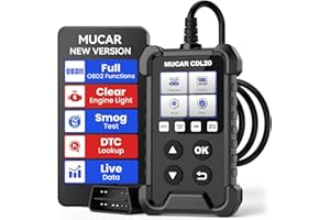 MUCAR CDL20 OBD2 Scanner Check Engine Code Reader CAN Diagnostic Scan Tool with Full OBDII Functions for All Cars, O2 Sensor,