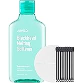 JUMISO Blackhead Melting Softener Kit (150ml/5.07 fl oz + 40 Pads + 10 Swabs) – Succinic Acid + PHA Pore Solution, Gently Dissolves Sebaceous Filaments & Strawberry Nose (No Pulling Strips)