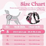 rabbitgoo Dog Harness Small Rose Pink Adjustable No Pull Front Back Clips view 2