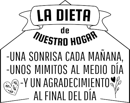 Docliick Adesivi Da Parete Decorativi Con Frase Motivazionale La Dieta Di Nostro Casa Adesivi Decorativi Murali Decorazione Casa Docliick Dc Nero Amazon It Fai Da Te