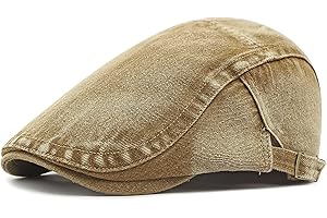 Taidor Mens Denim Cotton Newsboy Cap Ivy Gatsby Driving Hunting Cabbie Hat