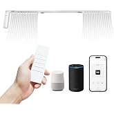 Smart Motorized Curtain Track, 71-130in, No Belt Cut, Alexa, Center Opening | Osprey.Life Adjustable Electric Rail, ~33dB Quiet Motor, Remote &amp; App Control, Google Assistant &amp; Siri, Ceiling/Wall Mount