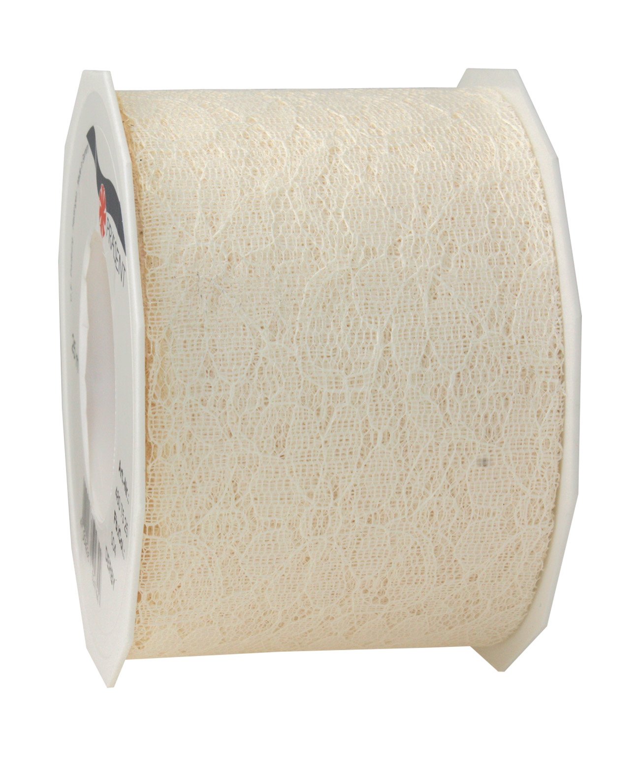 C.E. Pattberg DERBY Decorative Ribbon in Cream, 27 yards of Lace Ribbon for Gift Wrapping, 2.8 inches width, Accessories for Decoration & Handicrafts, Decoration Tape for Wrapping Presents