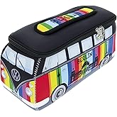 BRISA VW Collection - Volkswagen Neoprene Universal Makeup Cosmetics Toiletry Travel Pharmacy Bag in T1 Bus Design (