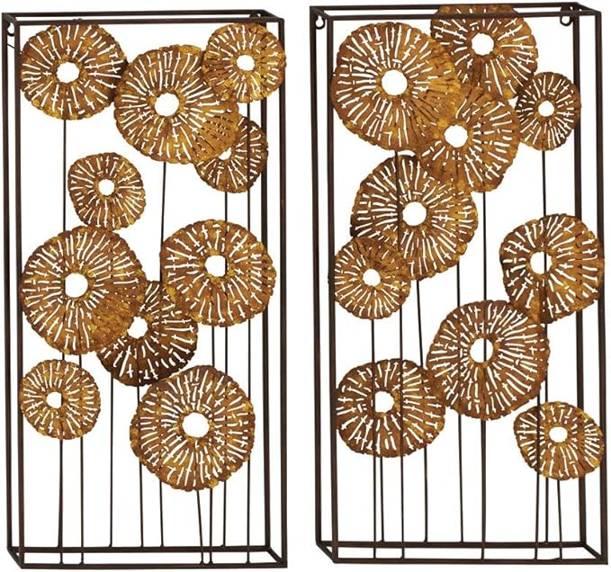 Deco 79 Metal Wall Decor, 2 Assorted, 14 by 30" Home & Kitchen