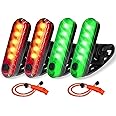 Amzonly LED Navigation Lights Kit for Boat Kayak, Stern Ligths Battery Operated, 4 Pack Rechargeable Lights for Night Kayaking, Paddle Board Lights, Safety Lights For Pontoon Boat, Dinghy, Bass Boat…