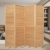 Bamboo Room Divider Folding Privacy Screens, Wall