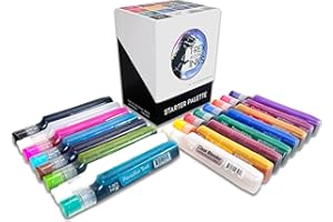 T-REX ALCOHOL INKS T-Rex Inks Starter Palette Alcohol Ink Set - Vibrant Professional Quality, 16 Colors, Huge 20ml Bottles, Intensely Saturated, High Gloss, for Painting, Tumblers & Epoxy Resin Art