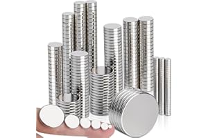 MIN CI Neodymium Disc Magnets, 6 Different Size Round Rare Earth Magnets 198Pcs, Small Magnets Neodymium for Muti-use