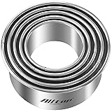 ALLTOP 5 Pcs Round Biscuit Cutter-Stainless Steel