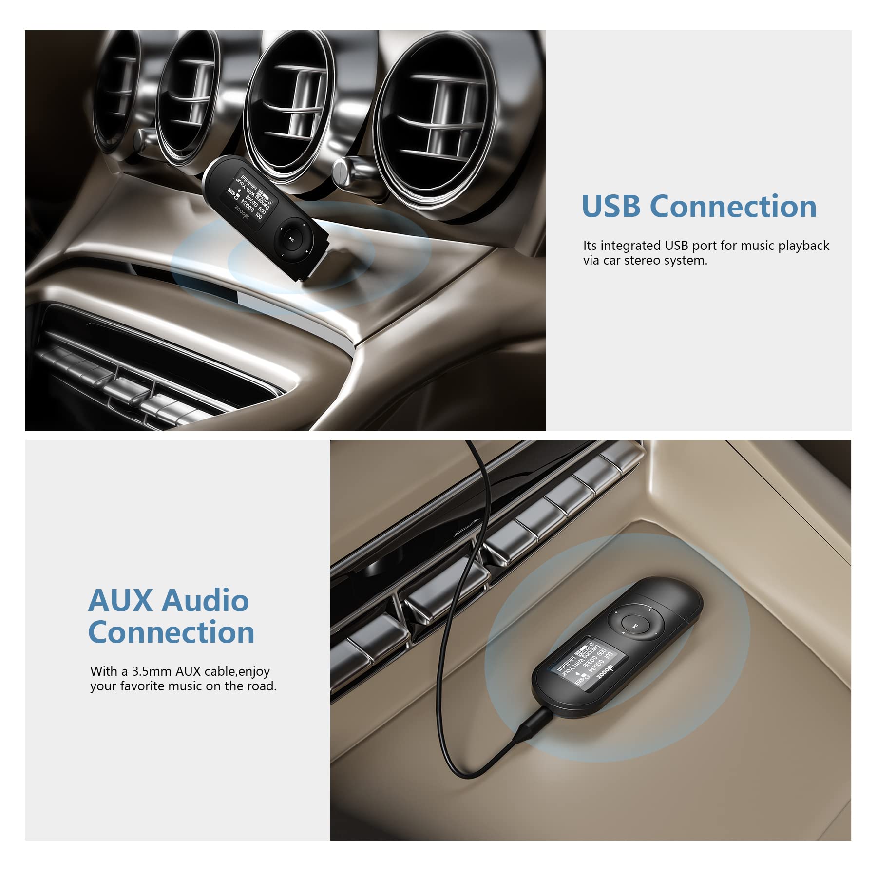 Mp3 Player, USB Mp3 Player with FM Radio, idoooz U2 8GB Music Player Expandable UP to 32 GB, USB Stick Mp3 Player for Running, Recording, Gym, Jogging, Sports, Lossless Sound Quality