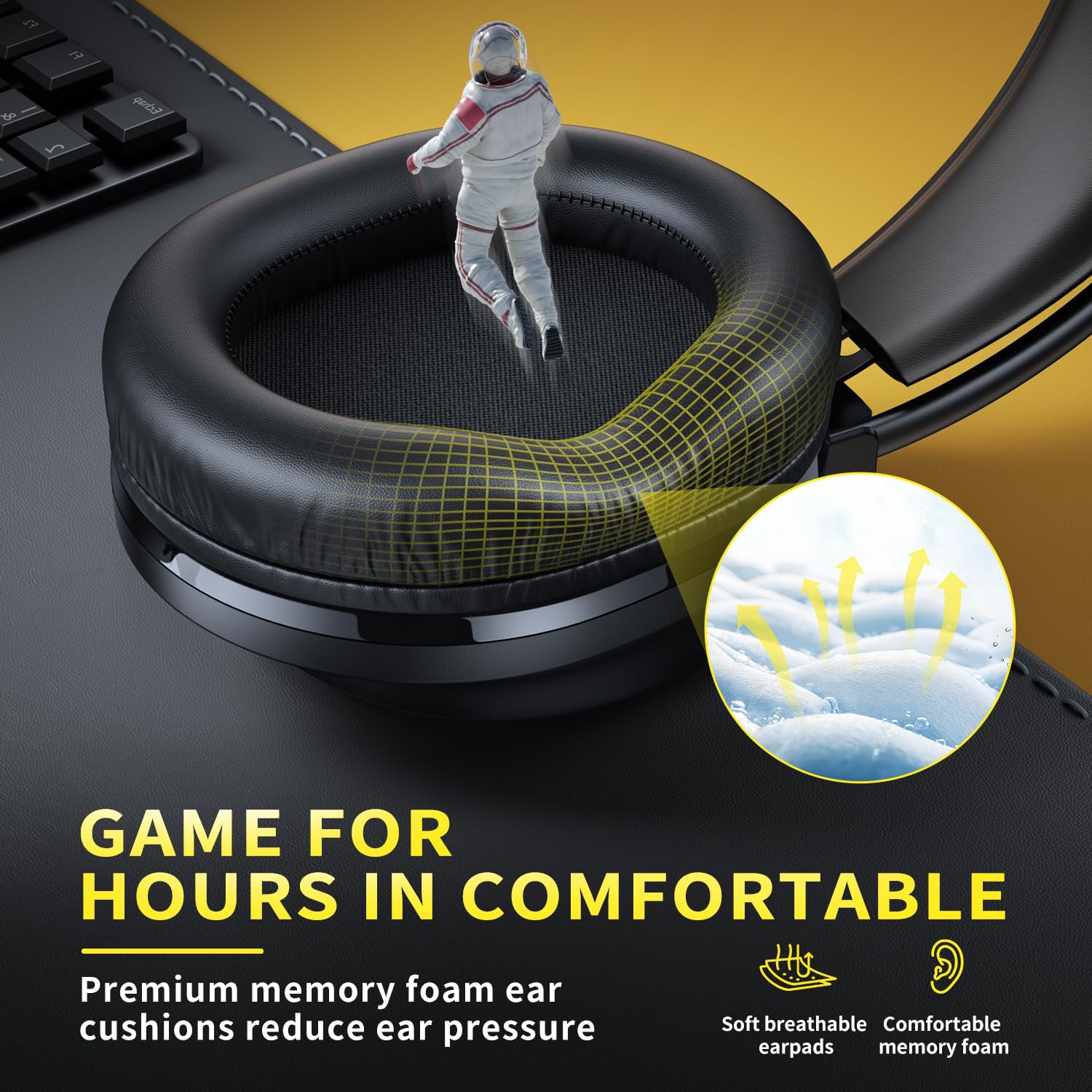 Tatybo Gaming Headset For Ps5 Ps4 Xbox Series X/S, Wired Gaming Headphones For Switch Xbox One Pc Stereo Surround Sound Noise Cancelling Mic Led Lights - View 6