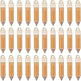 SUNNYCLUE 1 Box 40Pcs Pencil Shaped Charms Teacher Enamel Charm Bulk Alloy Cute Crayon Gold Funny Metal Back to School Pendants for Jewelry Making Supplies DIY Craft Necklace Bracelet Earring Women