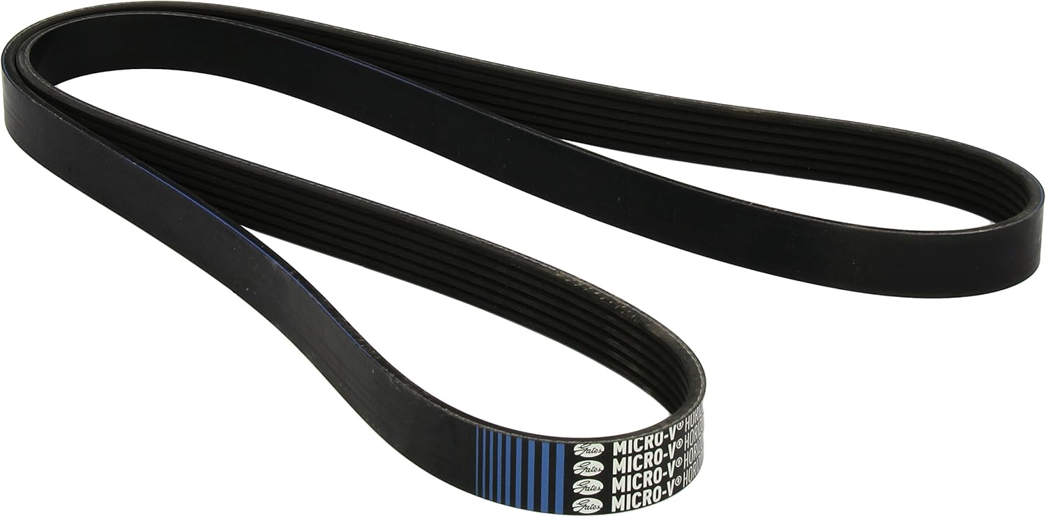 GATES 6PK1555 Micro-V Xf Ribbed V-Belt, Black