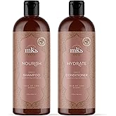Earthly Body MKS eco Nourish Shampoo, Isle of You (25 fl oz) + MKS eco Hydrate Conditioner, Isle of You (25 fl oz) - Moroccan Argan Oil, Hemp Seed Oil - Vegan, Cruelty Free