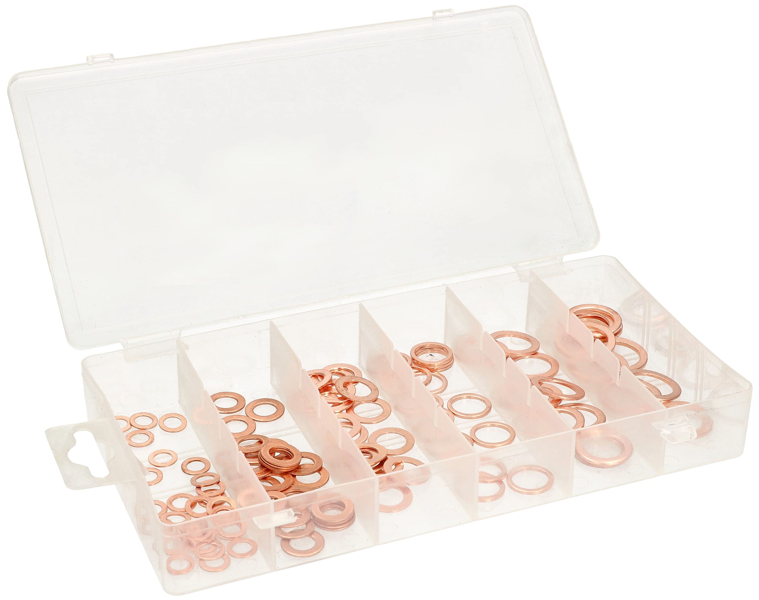 KOTARBAU® Copper Sealing Rings Assortment 110 Pieces Copper Washers in Assortment Box