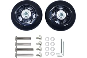 YONGXUAN Mute Wear-resistant Outer Diameter 2.95 inch Luggage Suitcase Replacement Wheels Kit Inline Outdoor Skate Replacement Wheels (2.95" x 0.94")