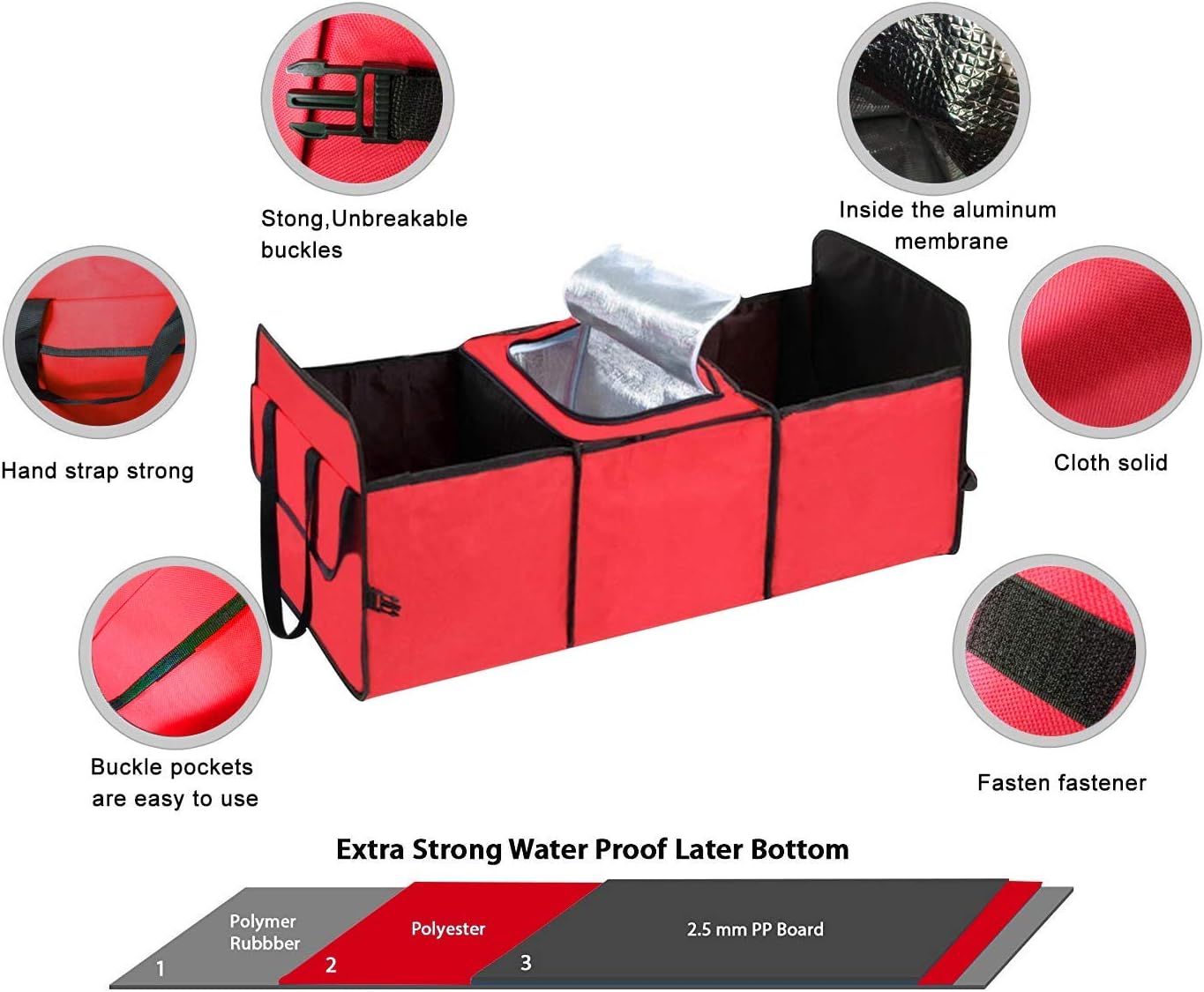 Trunk Organizers Interior Accessories WITSKICH Collapsible Car Trunk