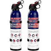 ABC Fire Extinguisher for Home &amp; Vehicle - Portable Dry Chemical Fire Extinguisher | Grease &amp; Electrical Fire Extinguisher for Kitchen, Car, Easy for All Ages to Use (2-Pack, 1.32lb Each)