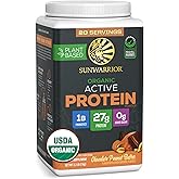 Sunwarrior Organic Plant Based Protein Powder | Vegan Organic Protein Powder with BCAAs Plus Recovery Minerals & Botanicals | Non-GMO Soy Dairy & Gluten Free (Chocolate Peanut Butter, 20 Servings)