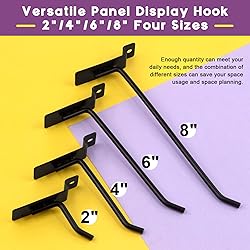 Swpeet 20Pcs 6 Inch Heavy Duty Slatwall Hooks