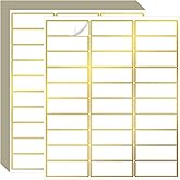Geyee 1800 Pcs Fluorescent Address Labels Colored Address Labels 1'' x 2-5/8'' Neon Color Printable Stickers for Printer Return Mailing Shipping Message (Gold and White)