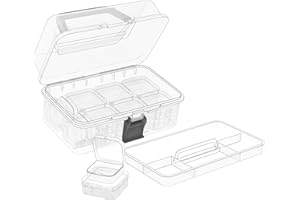 Find Scrapblooms Diamond Organizer, 16Pcs Small Diamond Painting Organizers and Removable Tray, Mini Clear Bead Storage Containers Boxes with Hinged Lid for Bracelet Making DIY Jewelry Craft Nail