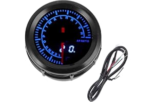 A ABSOPRO Air/Fuel Ratio Gauge 2" 52mm AFR Controller Gauge Colorful Pointer,LED Digital Display Car Vehicle Automotive Unive