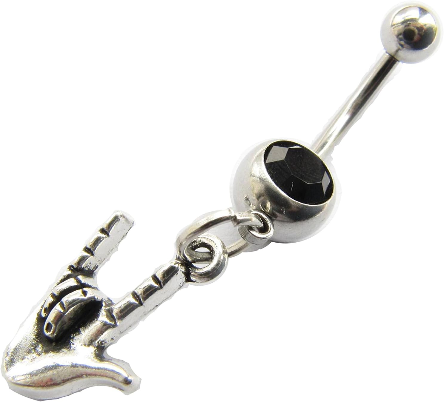 I Love You (Sign Language) Navel Belly Button Ring, Belly Button Rings, Dangle Belly Ring, Belly Button Piercing