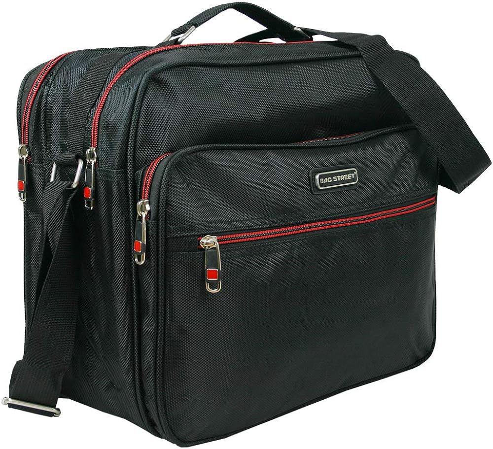 Sac à Bandoulière Professionnel Pour Homme - Pour Ordinateur Portable 15" - Nylon Imperméable - Noir