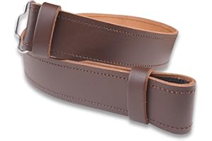EZE Leather Kilt Belt-Heavy-Duty 2.5” Thick Genuine Plain Black and Brown Adjustable Fit-Rugged Appeal