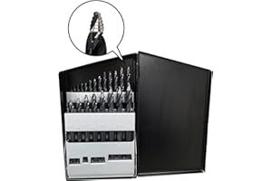 AP ASTRO PNEUMATIC TOOL COMPANY Astro Tools TS21 Onyx 21pc TurboStep HSS Mechanics Length 1/16" - 3/8" Drill Bit Set