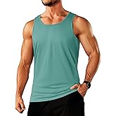 TACVASEN Men's Tank Top Cotton Moisture Wicking Muscle Shirt Summer Sleeveless Shirts Gym Workout Tank
