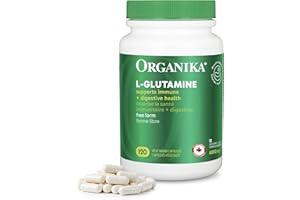 Organika Canadian-Made L-Glutamine - High-Absorption Formula - For Better Immune Defense, Muscle Recovery and Gut Health | 50