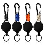 Retractable Keychain 4 Pieces Heavy Duty Carabiner