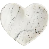 Mud Pie Marble Heart Trinket Dish; 3 3/4" x 4 1/4"