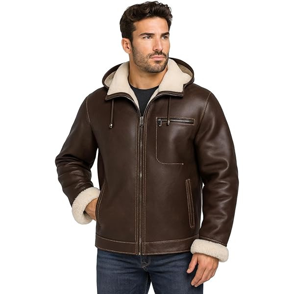 Artist Unknown B3 Men's Bomber Fur Sheepskin Shearling Jacket